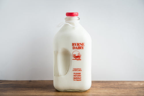 Byrne Farm Fresh Glass Milk Half Gallon Whole